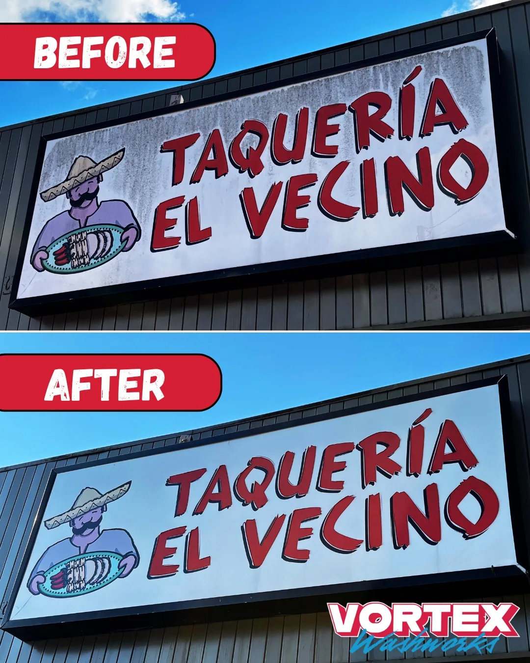 Commercial sign cleaning for local business in Decatur, GA